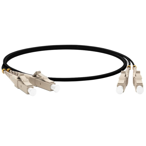 Кабельная сборка Hyperline FC-D2-504-LC/PR-LC/PR-H-2M-LSZH-BK Патч-корд волоконно-оптический (шнур) MM 50/125, OM4, LC-LC, duplex, 10G/40G, LSZH, 2м, черный, (аналог FC-D2-504-LC/PR-LC/PR-H-2M-LSZH-MG)