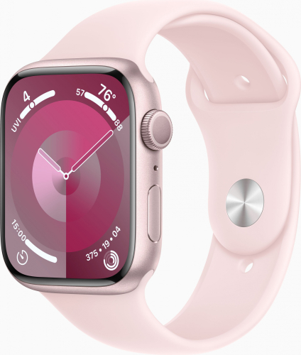Смарт-часы Apple Watch Series 9 A2980 45мм OLED корп.розовый (MR9T3LL/ A) (MR9T3LL/A)