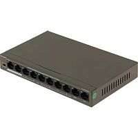 IP-COM F1110P-8-63W Коммутатор неуправляемый PoE, 10 портов, 10x100 Мбит/ с, PoE 8х30 Вт, 2хUplink, настольный