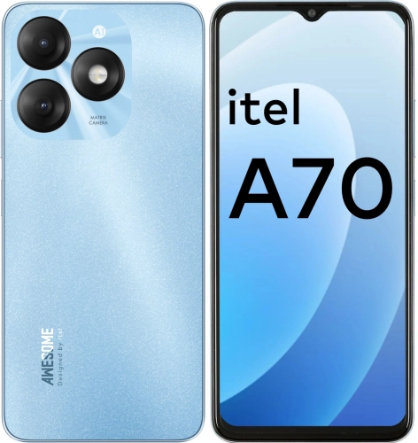 Смартфон Itel A665L A70 256Gb 4Gb голубой моноблок 3G 4G 2Sim 6.6