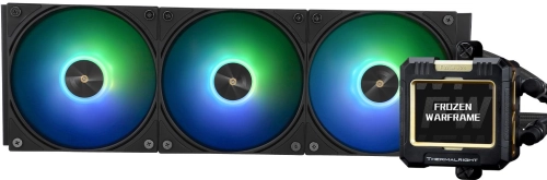 Водяное охлаждение для процессора/ Thermalright Frozen Warframe 360 Black Argb (360mm, Black, ARGB/ Fans: 3x120mm, 70.84CFM, 29.8dBA, 2000RPM/ Pump height 60mm, 23dBA, 3000RPM, Rad thickness 27mm/ S: (F-WFRAME-360-BL-ARGB)