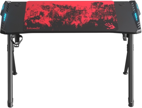 Стол игровой Bloody BD-TB101 столешница ЛДСП карбон каркас черный 140x75x75см фото 7