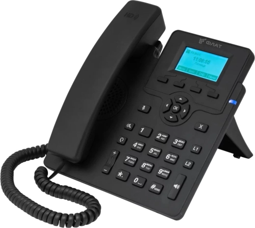 Телефон IP Флат Flat-Phone-C10/ RU черный (FLAT-PHONE-C10/RU)