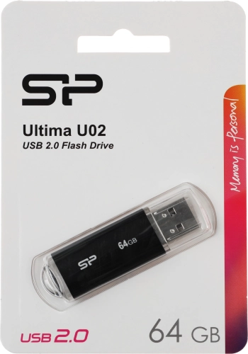 Флеш Диск Silicon Power 64Gb Ultima U02 SP064GBUF2U02V1K USB2.0 черный фото 2