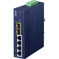 коммутатор/ PLANET IGS-4215-4T2S IP30 Industrial L2/L4 4-Port 10/100/1000T + 2-Port 100/1000X SFP Managed Switch (-40~75 degrees C, dual redundant power input on 9~48VDC/24VAC terminal block, supports ERPS Ring, CloudViewer app, MQTT and Cybersecurity fea