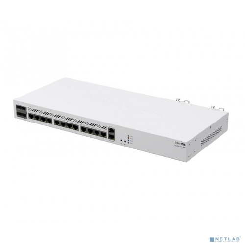 MikroTik Cloud Core Router 2116-12G-4S+ with Amazon Annapurna Labs Alpine v3 AL73400 CPU (16-cores, 2GHz per core), 16GB RAM, 4xSFP+ cage, 13xGbit LAN, M.2 PCIe slot, RouterOS L6, 1U rackmount case, D (CCR2116-12G-4S+)