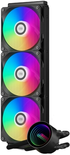 Система водяного охлаждения PcCooler DA360 V2 BK ARGB Soc-AM5/AM4/1200/1700/1851 черный 4-pin 36.5dB Al 300W Ret (DA360V2-BKAWXX-GL)