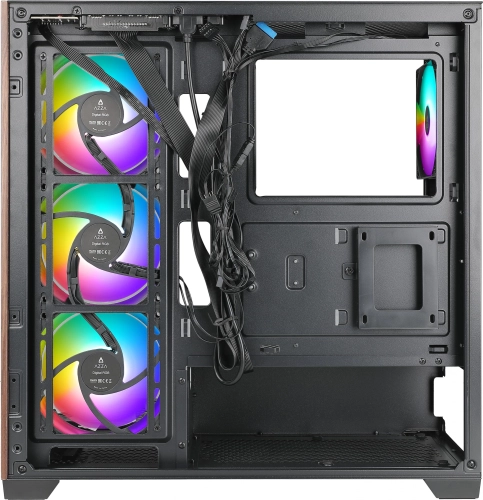 Корпус Azza Npetune черный без БП ATX 4x120mm 2xUSB2.0 1xUSB3.0 audio bott PSU (NEPTUNE CSAZ-491) фото 3