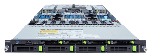 *Серверная платформа GIGABYTE 1U rack Xeon Scalable Max CPU 2 USB 3.2 Наличие SATA 3.0 DDR5 Количество слотов памяти 32 1600 Вт 8x2.5