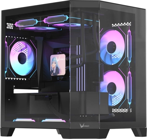 Корпус Formula Crystal Z6M Floe черный без БП mATX 4x120mm 2xUSB3.0 audio bott PSU (CRYSTAL Z6M FLOE BLACK) фото 6