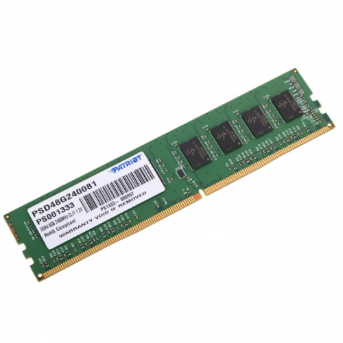 Модуль памяти Patriot PSD48G240081, DDR4 DIMM 8GB 2400MHz, PC4-19200 Mb/s, CL17, 1.2V, RTL (PSD48G240081)