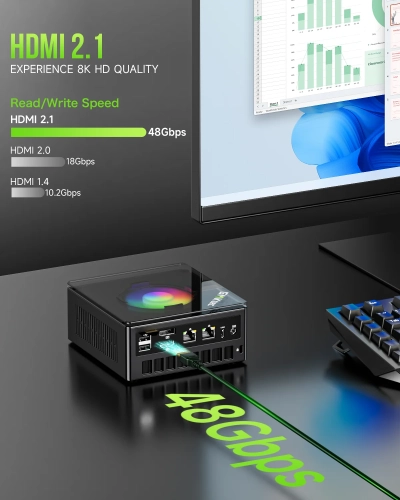 Мини ПК GMK Technology NucBox K11/8945HS/32GB+1TB (AMD R9 8945HS) 32GB+1TB, Win 11 Pro фото 6