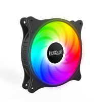 Кулер для корпуса/ Case Cooler PCCooler FX 120 ARGB (120x120x25mm, 4-pin PWM, ARGB, 52.79CFM, 33.2dBA, 2000RPM, Black)