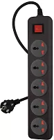 Сетевой фильтр Buro 500UNH-1.8-BG 1.8м (5 розеток) черный/ серый (коробка)