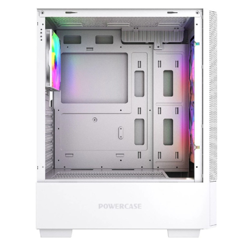 Powercase Mistral AY3W ARGB, Tempered Glass, 2x 140mm +1x 120mm ARGB Fans, белый, ATX (CMAYW-A3) фото 3