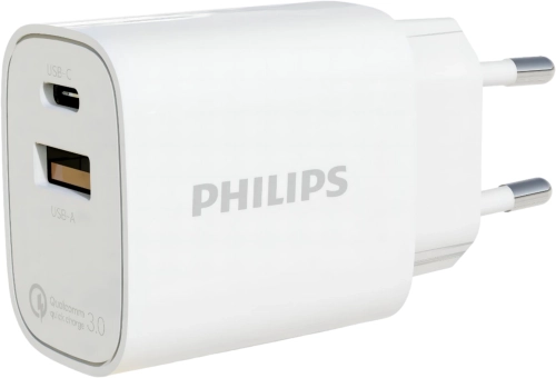 Сетевое зар./ устр. Philips DLP4317 20W 0.8A (PD) USB/ USB Type-C универсальное белый (DLP4317CW/ 70) (DLP4317CW/70)