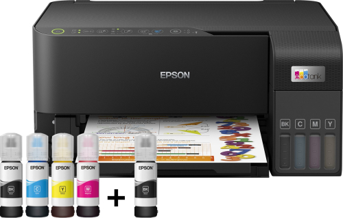 МФУ струйный Epson EcoTank L3550 (C11CK59405/C11CK59506) A4 WiFi черный фото 2
