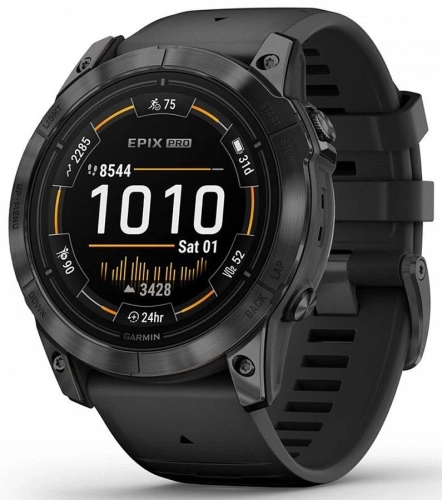 Смарт-часы Garmin Epix Pro gen.2 51мм 1.4 AMOLED корп.серый рем.черный (010-02804-21)