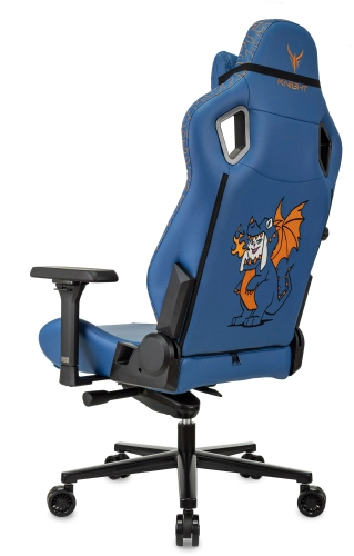 Кресло игровое Knight Craft Dragon синий экокожа крестов. металл (KNIGHT CRFT DRAGON B) фото 4