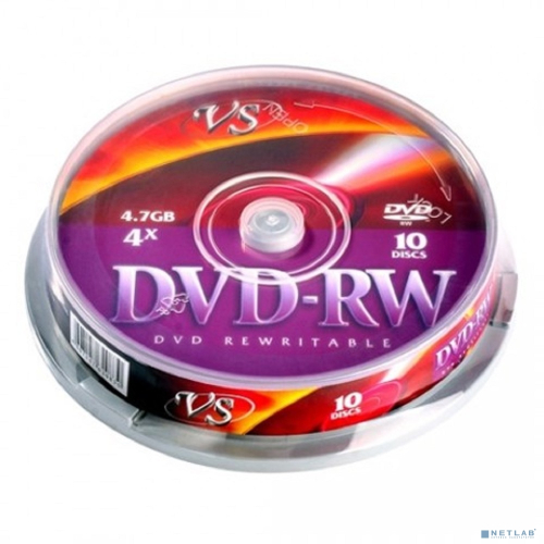 Диски VS DVD-RW 4,7 GB 4x CB/ 10 (VSDVDRWCB1001)