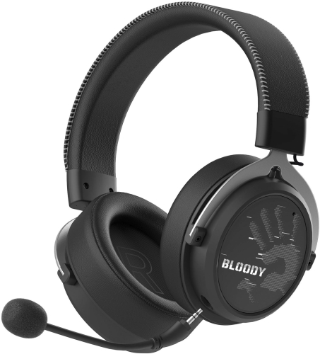 Наушники с микрофоном A4Tech Bloody MR590 Sports черный 1.5м мониторные BT/ Radio/ 3.5mm оголовье (MR590 + WIRED/ SPORT BLACK) (MR590 + WIRED/SPORT BLACK)