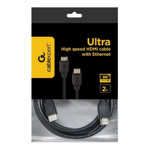 Cablexpert CC-HDMI8K-2M Кабель HDMI, 2м, v2.1, 8K, 19M/ 19M, черный, пакет фото 3