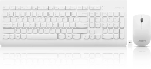 Клавиатура + мышь Lenovo 510 клав:белый мышь:белый USB беспроводная BT (GX31F38001)