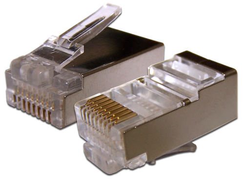 Коннектор RJ45 STP 8P8C, универсальный, для толстого кабеля, cat.6, 100 шт. (TWT-PL45/ S-8P8C-6T) (TWT-PL45/S-8P8C-6T)