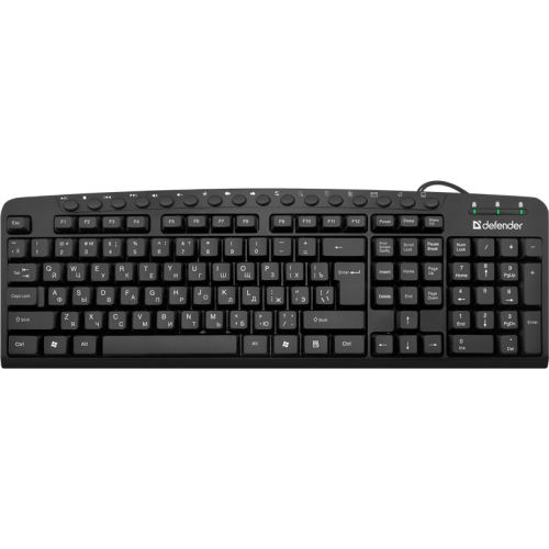 Defender Проводная клавиатура Focus HB-470 RU,черный,мультимедиа (45470)