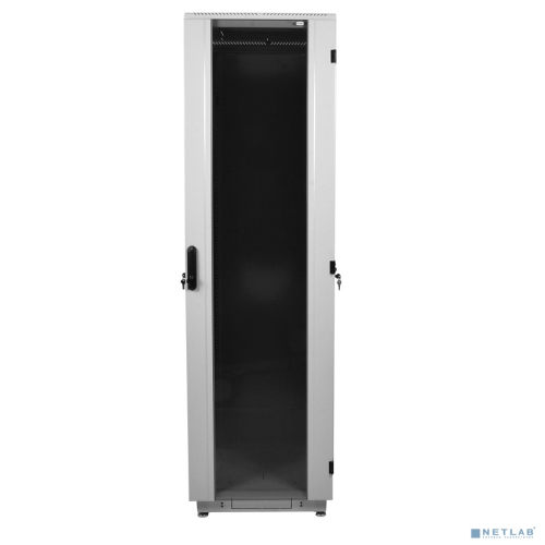 Шкаф телекоммуникационный напольный 42U (600x800) дверь стекло (3 места) (ШТК-М-42.6.8-1ААА)