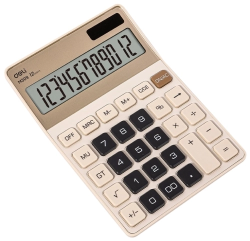 Калькулятор настольный Deli EM309 кремовый 12-разр. (EM309 CREAM)
