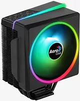 Устройство охлаждения(кулер) Aerocool Cylon 4F ARGB Soc-AM5/ AM4/ 1151/ 1200/ 2066/ 1700 черный 4-pin 14-26dB Al+Cu 145W 550gr Ret (CYLON 4F ARGB PWM 4P)