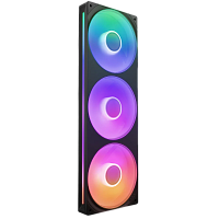 Кулер для корпуса ПК/ Case Cooler NZXT F360 RGB Core (120x120x25mm, 4-pin PWM, RGB, 75.12CFM, 30dBA, 2400RPM, Black, Single-Frame RGB Fan Unit) (RF-U36HF-B1)