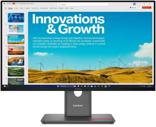 Монитор Lenovo 23.8 ThinkVision P24QD-40 черный IPS LED 4ms 16:9 HDMI матовая HAS Piv 1500:1 300cd 178гр/ 178гр 2560x1440 120Hz DP QHD USB (64B1GAT1UK)