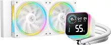 Система водяного охлаждения Deepcool LQ240 Wh ARGB Soc-AM5/AM4/1200/1700/1851 белый 4-pin 32dB Al LCD 300W 1530gr Ret (R-LQ240-WHDSMC-G-1)