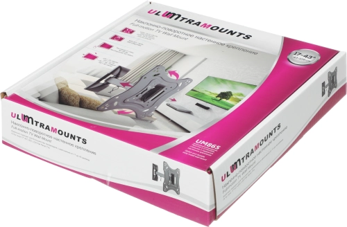 Кронштейн для телевизора Ultramounts UM865 черный 23-42 макс.20кг настенный поворотно-выдвижной и наклонный фото 9