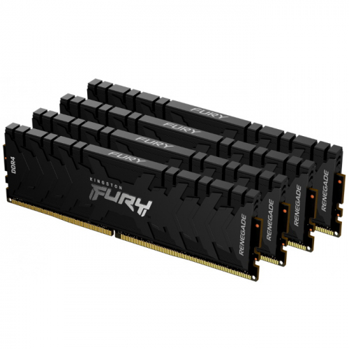 Память оперативная/ Kingston 64GB2666MHz DDR4 CL13DIMM (Kit of4)1Gx8 FURYRenegadeBlack