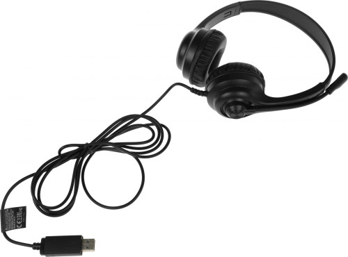 Наушники с микрофоном A4Tech HU-8 черный 2м накладные USB оголовье (HU-8#MLN) фото 8