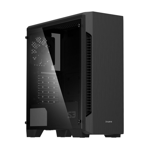 Корпус ZALMAN S3 TG, ATX, BLACK, TEMPERED GLASS WINDOW, 2x3.5