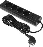 Сетевой фильтр Philips CHP2145BB/ 51 3м (4 розетки) черный (коробка) (CHP2145BB/51)