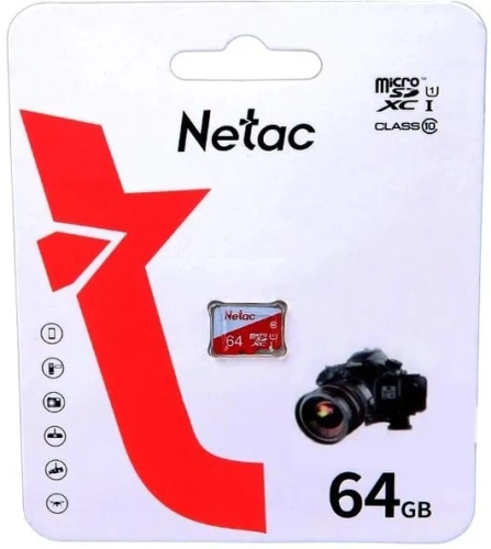 Флеш карта microSDHC 64GB Netac P500 ECO <NT02P500ECO-064G-S> (без SD адаптера)