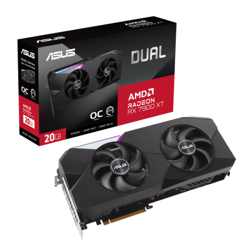 Видеокарта/ VGA ASUS AMD RADEON DUAL-RX7900XT-O20G 20GB, GDDR6/320-bit, PCIe 4.0, 1xHDMI 2.1, 3xDP, 3-slot  90YV0IV2-M0NA00