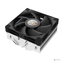 DEEPCOOL AN400 LGA1700/ 1200/ 115X/ AM5/ AM4 низкопрофильный 52,5 mm (27шт/ кор, TDP 150W, PWM, Fan 120mm, 4 тепл. Трубок, Copper Base, White LED, черный) RET