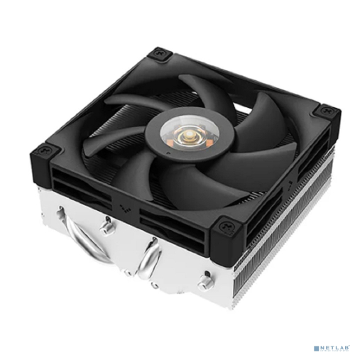 DEEPCOOL AN400 LGA1700/ 1200/ 115X/ AM5/ AM4 низкопрофильный 52,5 mm (27шт/ кор, TDP 150W, PWM, Fan 120mm, 4 тепл. Трубок, Copper Base, White LED, черный) RET