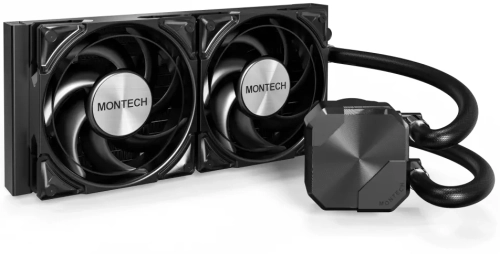 Система водяного охлаждения Montech HyperFlow Silent 240 Soc-AM5/AM4/1200/1700/1851 черный 4-pin 24.8dB Al 310W Ret (HS240BK) фото 3