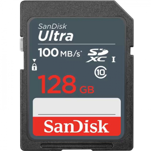 Карта памяти SDHC 128GB Sandisk Ultra Class10 100Mb/s (SDSDUNR-128G-GN3IN)