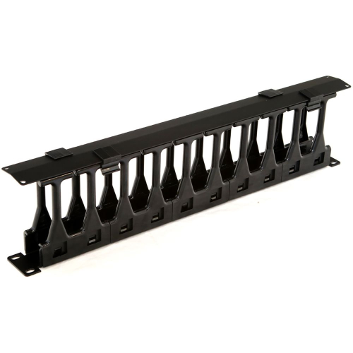 Hyperline CMF-1U-FPL106-MCOV-RAL9005 Кабельный организатор с крышкой, глубина 106 мм, 19