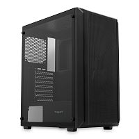 Корпус без блока питания/ Case HSPD M730, Mesh Mid Tower, Black, TG, 0.4 SPCC, no fans, E-ATX, ATX, mATX, mITX, 155/ 280/ 175-200mm, 2x2.5", 2x3.5", 7xPCI, 1xUSB-A 3.0, 2xUSB-A 1.0, 335x193x445mm (M730-TGBK)