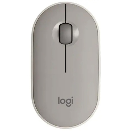 *Мышь Logitech M350 Pebble Grey беспроводная, Bluetooth, USB, 3 кн., 1000 dpi, 1 x AA, (910-006653)