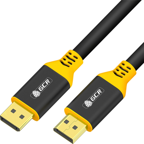 GCR Кабель 3.0m DisplayPort v1.2, черный, AL case, желтый ПВХ, 28/ 28 AWG, GCR-54438